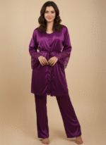 Velvet Whisper Silk Nighty (5 in 1)